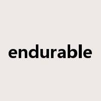 endurable是什么意思