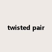 twisted pair是什么意思