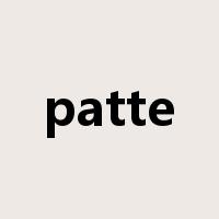 patte是什么意思