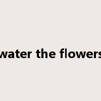 water the flowers是什么意思