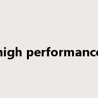 high performance是什么意思