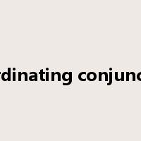 coordinating conjunction是什么意思