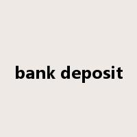 bank deposit是什么意思