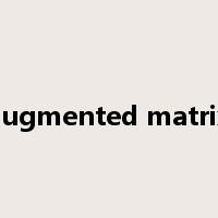augmented matrix是什么意思