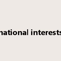 national interests是什么意思