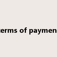 terms of payment是什么意思