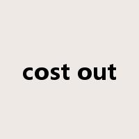 cost out是什么意思
