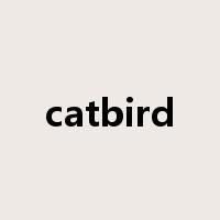 catbird是什么意思