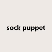 sock puppet是什么意思