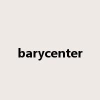 barycenter是什么意思