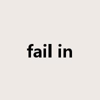 fail in是什么意思