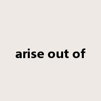 arise out of是什么意思