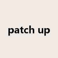 patch up是什么意思