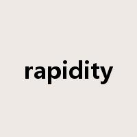 rapidity是什么意思