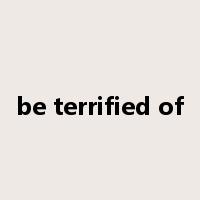be terrified of是什么意思