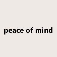 peace of mind是什么意思