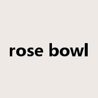 rose bowl是什么意思