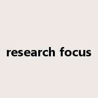 research focus是什么意思