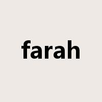 farah是什么意思