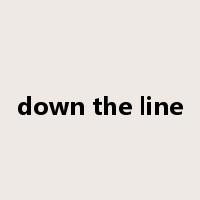 down the line是什么意思