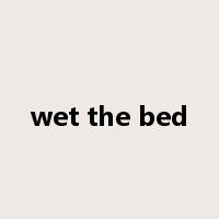 wet the bed是什么意思