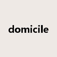domicile是什么意思