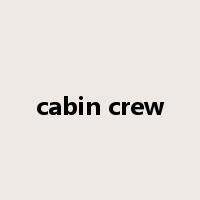 cabin crew是什么意思