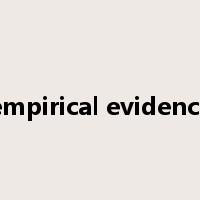 empirical evidence是什么意思