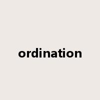 ordination是什么意思