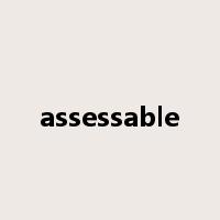 assessable是什么意思