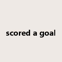 scored a goal是什么意思