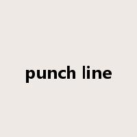 punch line是什么意思