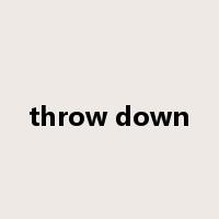 throw down是什么意思
