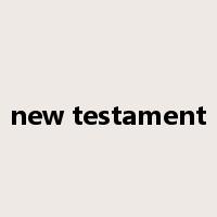 new testament是什么意思