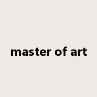 master of art是什么意思