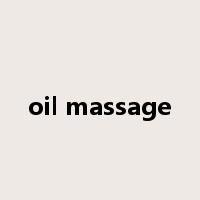 oil massage是什么意思