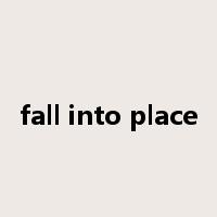 fall into place是什么意思