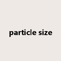 particle size是什么意思