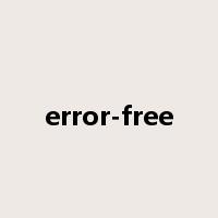error-free是什么意思