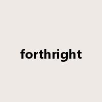 forthright是什么意思