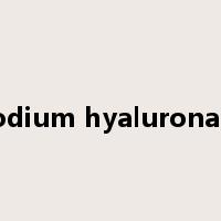 sodium hyaluronate是什么意思
