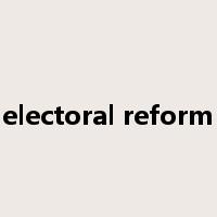 electoral reform是什么意思