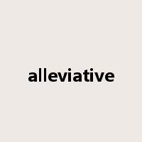 alleviative是什么意思