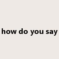 how do you say是什么意思