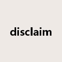 disclaim是什么意思