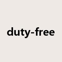 duty-free是什么意思
