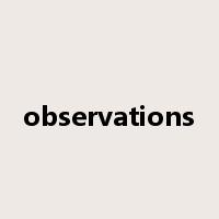 observations是什么意思