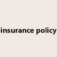 insurance policy是什么意思