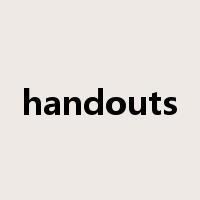 handouts是什么意思