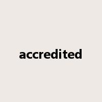 accredited是什么意思